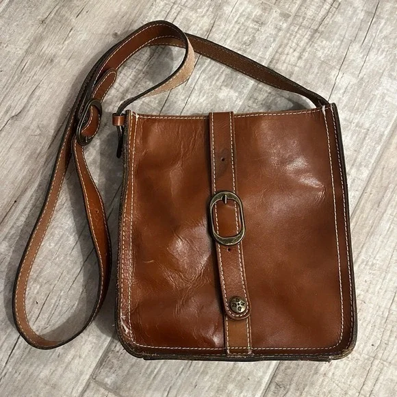 PATRICIA NASH "Venezia" Tan Leather Crossbody Purse Bag Boho Core Western Core - Picture 2 of 10